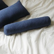 한잠푹 경추목베개 피그먼트 세트 편백나무 메밀 종아리 원통 수면경추베개, 블루, 단품(충전재x)