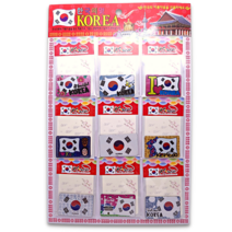 한국민예사 관광지 한복 캐릭터 태극기 고무 아크릴 냉장고 자석 9조 세트 4종 외국인 선물 korea fridge magnets, 04 태극기