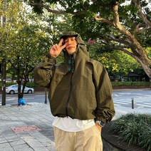 투웨이바람막이 윈드브레이커 남자 바람막이 가을 러닝 자켓 오버핏