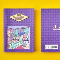 2023 먼슬리 다이어리 컬러포인트 일러스트 라인 무지 그리드 노트 불렛저널 플래, 슬럼버파티