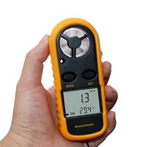 속도측정기 스피드건 속도계 디지털 풍속계 0-30 메터/초 측정기-10 ~ 45C 온도 테스터 LCD 백라이트 디스, 한개옵션0