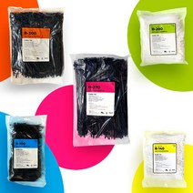 벨로 전오 소형 대형 얇은 두꺼운 케이블타이 고정 블랙 백색 컬러 1봉 1000개 규격 100 140 200 270 300 370 450 530 780, 전오 녹색 100mm 1000개