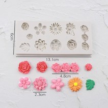 미니 몰드 DIY 베이킹 케이크 장식 데이지 꽃 실리콘 초콜릿, A
