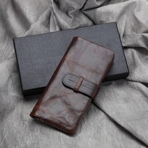 Man Genuine Leather Wallet Male Vintage Long Purse For Cash ID Card Coin Men s R C [B00100096]