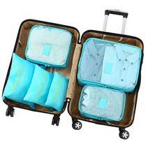 여행용 멀티 파우치 6종 투명 메쉬 망사형 가방 캐리어 정리