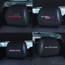 [BELUCAR] 스포티지R 올뉴스포티지QL 가죽 시트 헤드레스트 자수 레터링 커버 머리 배게 목 빋침 기름 자국 오염 방지 보호 시트 보호 커버 자동차 실내 인테리어, 골프