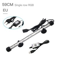 Zhongji 19cm-59cm 수족관 led 조명 블루투스 앱 원격 제어 rgb 수족관 식물에 대한 방수 물고기 탱크 조명 램프, 협력사, 59CM EU 플러그