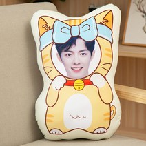 사람 얼굴 모양 봉제 인형 주문 제작 생일선물추천 10대여자, AG_30cm(양쪽에 그림 포함)