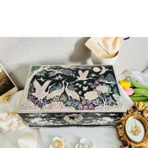 천년학 송학 프리미엄 라지 2단 자개보석함 팔순선물 함준비용