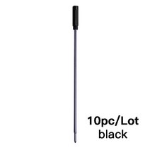 GuoYi Q026 볼펜 리필 10 개/몫 11.6cm 긴 학습 학교 사무실 문구 및 호텔 비즈니스 쓰기 액세서리, 01 10 pc Black-11.6