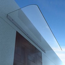 캐노피 창문 차양 접이식 어닝 비가림막 처마 비가림, 400x1200 반투명 상단부 설치