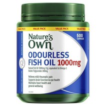 Natures Own 무취 피쉬오일 1000mg 오메가3 for Health & 웰빙 Exclusive 사이즈 호주약국직구 500 캡슐