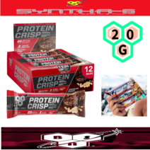 BSN 신타6 프로틴 크리스프 바 최신 초고급 단백질바 초콜릿 크런치 맛 protein 20G/개당 [각 57g(2.01oz) * 12개입] 1박스