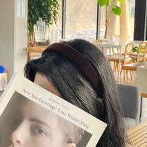 심플 벨벳 머리띠 볼륨 헤어밴드 악세사리 패션소품