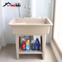 이동식 싱크대 손빨래 씽크대 보조싱크대 싱크볼, 01.홈스월드 다용도 싱크대소형 화이트