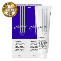부광약품 네오메드 미백치약 110g 치아미백 구취제거, 네오메드 미백치약 110g 2개