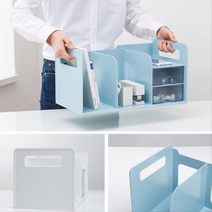아이방정리 책쓰러짐방지 간이책꽂이 시험준비 행정실 북홀더 오피스 작업실 북받침, WHITE