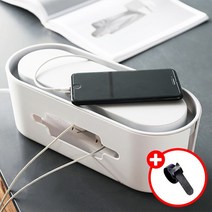 메이스 멀티탭 정리함 콘센트 전선 정리 책상 전기선 선반 보관함, 04.케이블 정리홀더 그린