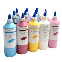 지누아트 아크릴물감세트 12색 대용량 전문가용 500ml
