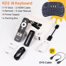 TV STICK MECOOL-KD3 안드로이드 11 TV 스틱 돌비 오디오 2 + 8G 구글 인증 스트림 미디어 수신기 홈 플레, 07 KD3 I8_01 미국 플러그