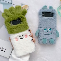 삼성 갤럭시 Z플립4 Z플립3 보들보들 따뜻한 겨울 털 퍼 귀여운 캐릭터 특이한 디자인 슬림 하드 폴더블폰4 폴더블폰3 케이스
