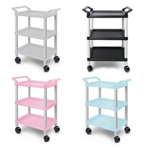 피부 미용 3단 웨건 GB웨건 이동식 카트 서랍 트롤리 미용실 네일, 옵션06 G2/손잡이2/가드레일O_핑크