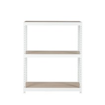 하트랙 앵글 철제 틈새 조립식 선반 3단(2칸) 60x35x75cm, 화이트(유광아이보리)