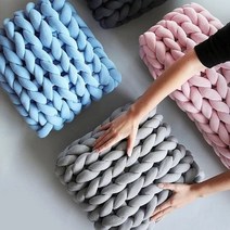 뿌쑤쑥 자이언트얀 뜨개질실 벨벳 뜨개질공방 굵은실 500g, 회색500g (일반)
