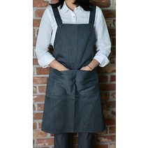 모올글래드 국내산 린넨 무지 앞치마 카페 주방 심플 민무늬 고급 공방 요리 어린이집 디자인 강남 예쁜 앞치마모음, 국내산 린넨 무지 앞치마 (그레이)