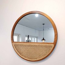 원목 라탄 케인 원형 벽거울, 원목 라탄 원형 벽거울