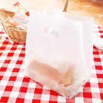 뽁뽁이닷컴 테이크아웃쇼핑백 - 도시락 봉투 빵가게 마트 샵 비닐 봉지, 테이크아웃(5호)-100매