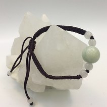 천연석 비취 팔찌 5월 탄생석 원석 6.5mm 13.7mm