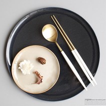 금색 골드 수저 테이블 식탁소품 커트러리 예단은수저, 숟가락 그레이, 1개