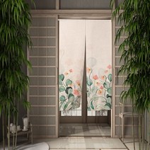 녹색 잎 문 커튼 식물 일본 파티션 걸이식 커튼 주방 침실 입구 출입구 장식 노렌 Cortinas, 70x150cm, 24 CTS00678_03 70x150cm