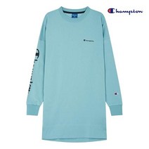 챔피온 여성 ASIA 여성 Champion 로고 롱 티셔츠 다크그린