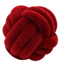 꽈배기쿠션 공 쿠션 매듭 하트시그널 인스타 인테리어 1pc 부드러운 of yall 침대 라운지 벤치 박제 홈 장식 침실 플러시 아이 던져 드롭 장난감 탄성, 27x27cm, 15 Wine red