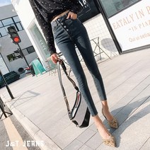 제이앤티 사선 4버튼 스판 청바지