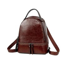포멀 핸드백 SDFGH 천연가죽배낭 여성여행 냅색 스쿨데이팩 여성오일왁스 백팩 Color A Size One size