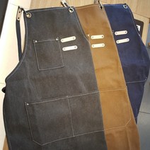 한소픈 바리스타 데님 앞치마 공방 꽃집 바리스타 카페 앞치마 덕화다방 강식당, 다크그레이
