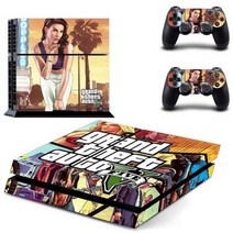 GTA5 GTA PS4 스티커 플레이 스테이션 4 스킨 데 커버 콘솔 컨트롤러 비닐, Lemon yellow