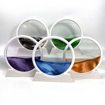 샌드아트 원형 모래 시계 액자 모래멍 슬로우 집들이 생일 선물, 12인치 프레임 화이트-옐로우 모래