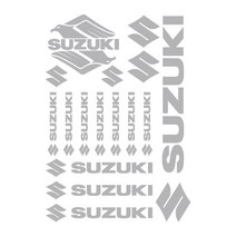 스즈키 로고 데칼 스티커 오토바이 바이크 suzuki 튜닝 스티커, 메탈실버