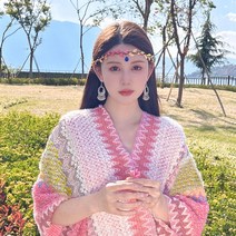 몽골의상 몽골판초 민족 스타일 숄 운남 리장 신장 티베트