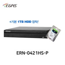 이지피스 ERN-0421HS-P(1TB) 4채널 이지뷰IP 네트워크 POE 최대4K NVR 녹화기, 하드디스크 기본 1TB  를 4TB 로 변경