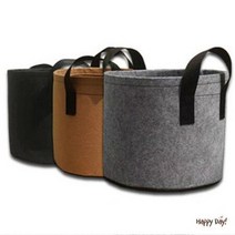 옥상 부직포화분 텃밭 플랜트박스 30x25 대파 베란다 블루베리 키우기 화분, 상세페이지 참조3, 3화분5갤런-브라운