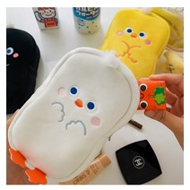 필통 필통 milkjoy귀여운병아리 귀여운 애니매이션 털융 수납가방 걸리쉬스타일 휴대용 화장가방 소품 정리, T03-귀여운병아리 수납가방-화이