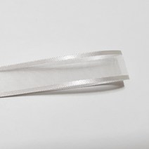 선물포장리본 꽃포장리본 양면 오간디 리본 (폭 6mm 길이90m)(폭 10mm/15mm/25mm/35mm 길이 45mm), 27(은회색)