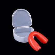 입 가드 EVA 치아 보호기 Bruxism 그라인딩용 나이트 트레이 코골이 방지 미백 복싱 보호, [02] 빨간