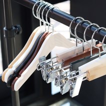 지엔디스플레이 나무 원목옷걸이 바지걸이 매장 고급 정장 니트용 옷가게옷걸이, 아동 하의 아이보리, 1개