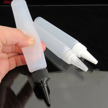 시럽펌프 트위스트 오프 캡 유니콘 오일 병 10 개 30ml 소프트 플라스틱 압착 리필 스포이드 스탬프 잉크 펜 모양 새지 않음, [01] 30ml, [01] LDPE, [01] clear cap